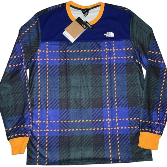 The North Face Blue and Orange Waffle Baselayer Set - Picture 1 of 7